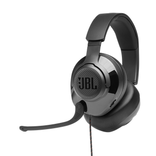 JBL Quantum 200 - Black - Wired over-ear gaming headset with flip-up mic - Hero Image of JBL Quantum 200